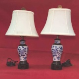 (2) Chinese Blue & White Lamps--19