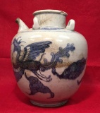 Blue & White Chinese Porcelain Wine Jar,