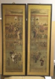 (2) Framed Antique Chinese Scrolls--Chinese