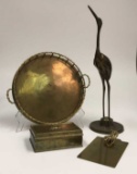 (4) Vintage Brass Decorative Items:  Leonard Mfg.
