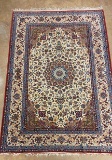 Hand Knotted Semi-Antique Ispahan Silk Rug -