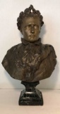 Bronze Bust of Napoleon on Marble Base--Fabrication Francaise,