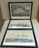 (3) Currier & Ives Reprints: Clipper Ship 