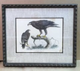 Antique Color Lithograph--Larger Spotted Eagle,