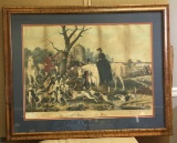 Antique Large Folio English Hunt Print 