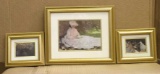 (3) Framed & Matted Prints--Victorian Ladies--