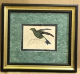 Framed & Doubled Matted Bird Print--#2 of 4--