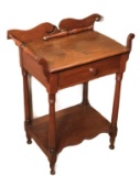 Walnut Wash-Stand with Towel Bar Ends, 3 1/2