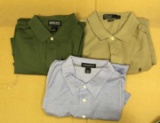 (3) Men’s Size Large Polo Style Shirts - (2)