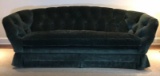Green Upholstered Sofa - 85” Long.