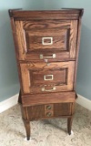 Oak File Cabinet