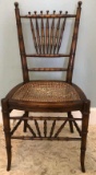 Vintage Spindle Back Chair with Cane Seat