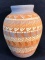 Native American Design Pottery Vase, Signed W.