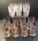 Vintage Set of 8 Libbey Frosted Gold Leaf