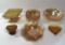 Assorted Vintage Amber Glassware: Indiana