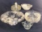 Assorted Clear Glassware: Footed Cake Plate;