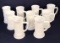 (9) Vintage Federal Milk Glass Beer Steins