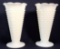 Pair of Anchor Hocking Milk Glass Hobnail 9.5