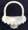 Fenton Milk Glass Hobnail Basket Candy Dish,