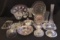 Assorted Vintage Glassware: Avon Dish; (5) Lids;