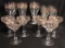 Set of Crystal Stemware with 24 Kt Gold Trim: