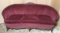 Depression Era Upholstered Davenport with Carved