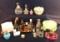 Assorted Dresser Top Items: Perfume Bottles with