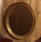 Oval Beveled Mirror in Gold Frame--32