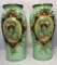 Pair of 19th Century Bristol Handpainted Vases