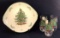 Spode Christmas Tree Handled Plate and (3)