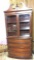 Vintage Mahogany Curved Front China Cabinet with