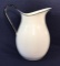 Vintage White Enamel Ware Milk Pitcher, 12 in.