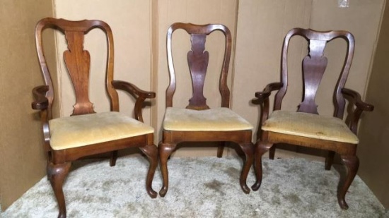 Set of 3 American Drew Queen Anne Chairs--