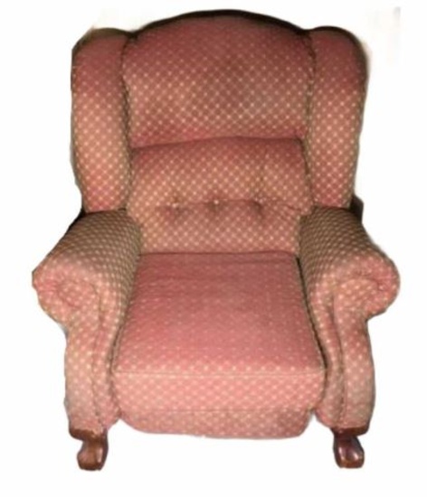 Burgundy Print Chair