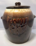 McCoy USA 7024 Brown Drip Cookie Jar with Lid.