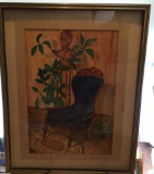 Framed Watercolor “My Grandmother’s Chair’’