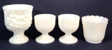 Vintage Milk Glass Glassware: E O Brody Textured