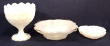 Vintage Milk Glass Glassware: Napco 1185 Quilted