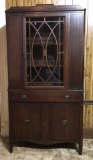 Depression Era China  Cabinet, Brass Hardware,