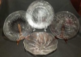 (3) Glass Christmas Platters, 13