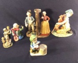 (5) Assorted Figurines: God Bless Our Home Man