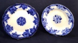 Antique Flow Blue New Wharf Pottery Waldorf Plate.