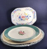 Assorted Platters: Floral Platter (chipped);