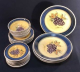 Gibson Antique Vineyard Grape Cluster Dishes, 20