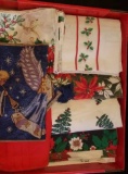 Assorted Christmas Linens: (6) Tablecloths,