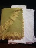 (2) Round Lace Tablecloths: 80