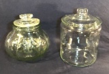 (2) Glass Storage Canisters