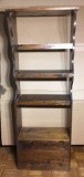 Wooden Shelf: 4 Shelves, 25 in. Wide x 70 in. Tall