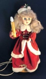 Vintage Animated Christmas Girl, 24 in. Tall