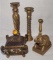 Assorted Decorative Accessories: 3 Candlesticks,